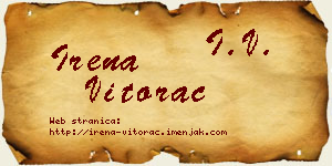 Irena Vitorac vizit kartica